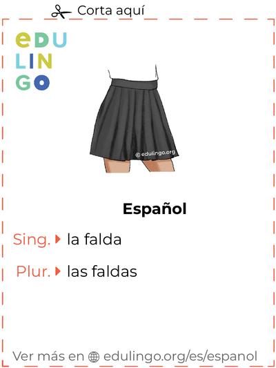 Falda en español • y pronunciación